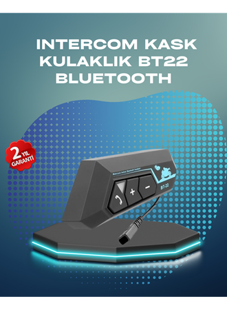 BT22 Kask Bluetooth Kulaklık Su Geçirmez Motosiklet İletişim Sistemi