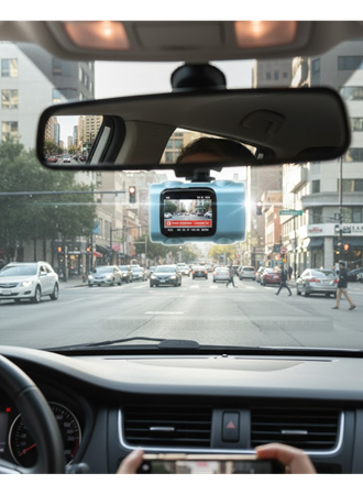 Mini Araç İçi Kamera Sürekli Kayıt Geniş Açılı