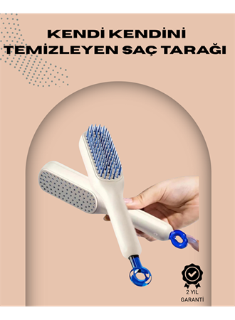 Otomatik Temizlenen Ergonomik Saç Tarağı – Masaj Başlıklı