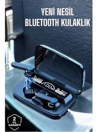 Bluetooth Kulaklık Powerbankli Dijital Göstergeli Dokunmatik Kontrol