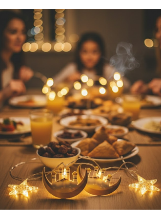 3 Metre Ramazan LED Saçak Işık Ev İçi Dekoratif Aydınlatma