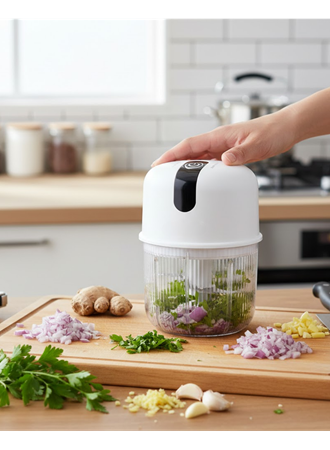 Elektrikli Sarımsak Doğrayıcı Hafif ve Taşınabilir