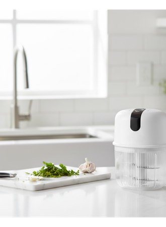 Şarjlı Mini Sarımsak Doğrayıcı USB Şarjlı 250 ml
