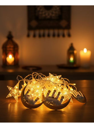 Ramazan Dekorasyonu İçin 3 Metre Hilal Yıldız LED Işık