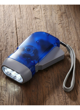 Kendiliğinden Şarjlı El Feneri Pilsiz Dinamolu 3 LED Taşınabilir