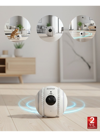 Akıllı Mobil Kontrollü Takip Kamerası WiFi Destekli Bulut Kayıtlı