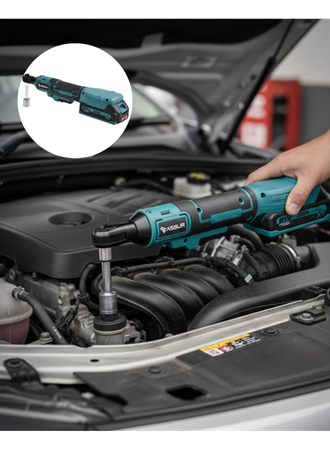 Yandan Sıkma Somun İçin Akülü Cırcır Anahtar Dar Alan Uyumlu