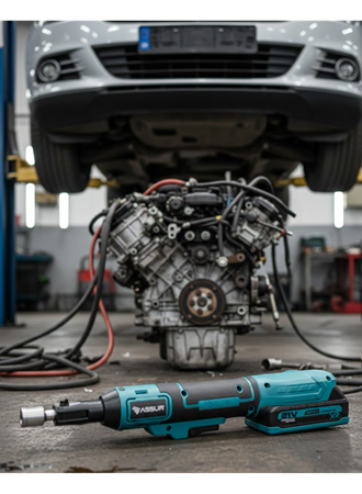 Yandan Sıkma Somun Uyumlu Akülü Cırcır Kolu 21V Güçlü Tork