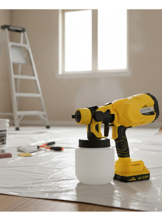 Akülü Boya Püskürtme Tabancası Ayarlanabilir Sprey ve Fan Ayarı