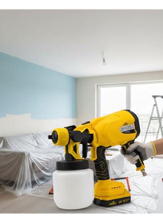 Profesyonel Akülü Püskürtme Tabanca Kablosuz Güçlü Boya Uygulama