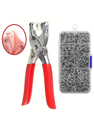 200 Adet Paslanmaz Çelik Çıtçıt Ve Pense Seti Metal Çıt Çıt Makinesi (