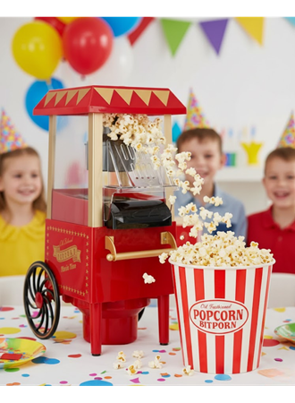 5 Dakikada Popcorn Hazırlayan Yağsız Patlatma Makinesi