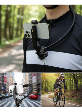 Dayanıklı Metal Destekli Boyun Telefon Tutucu Seyahat ve Spor Kullanım