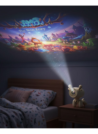 Geyik Tasarımlı Akıllı Projeksiyon 4K Destekli 500 ANSI Lümen