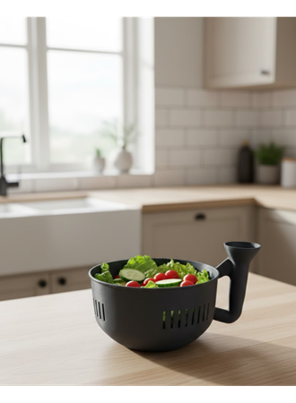 Süzgeçli Hazneli Sebze Yıkama Kabı Pratik ve Dayanıklı Mutfak Yardımcısı