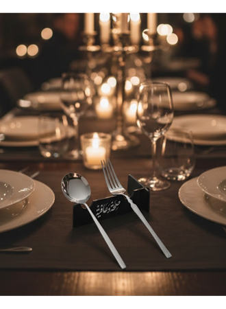 3D Özel Baskı 6’lı Kaşık Çatal Sunum Standı Şık Masa Düzenleyici