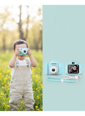 Mavi Mini HD Dijital Kamera Video ve Fotoğraf Çekimli Şarjlı Taşınabilir Kayıt Cihazı