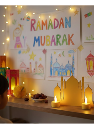 3D Cami Masa Üstü Dekor 2 Pilli LED Mumlu Hediye Set