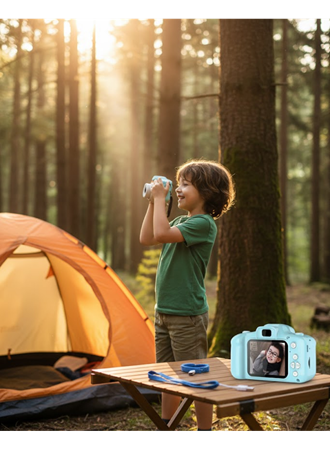 Mavi Şarjlı Mini HD Kamera Video Fotoğraf Çekimli USB Bağlantılı Dijital Cihaz