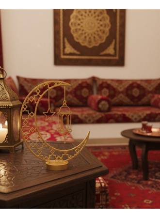 3D Ramazan Dekor Özel Baskı Hilal Yıldız Masa Üstü
