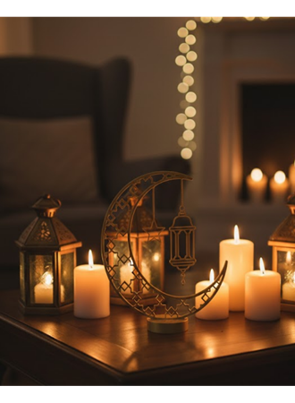 3D Hilal Cami Biblo 20x20 cm Özel Tasarım Özel Baskı Ürün