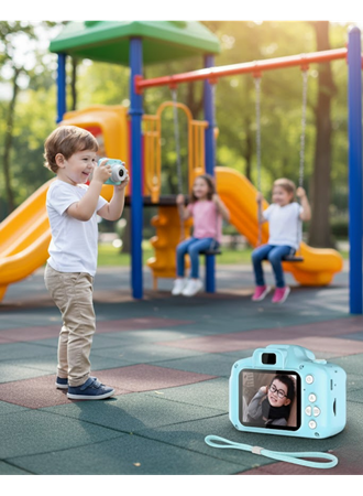 Mavi HD Mini Kamera Video Fotoğraf Çekimli Şarj Edilebilir Bataryalı Hafıza Kart Destekli