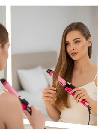 Saç Düzleştirici Ve Maşa İkili Saç Şekillendirici