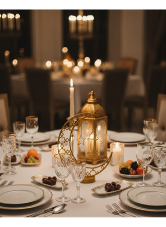 3D Hilal Dekorasyonu Özel Baskı Premium Tasarım