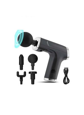 Profesyonel Masaj Tabancası Sporcu Masaj Aleti 4 Başlıklı Şarjlı Titreşimli