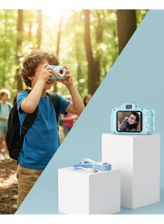 Mavi Mini HD Video Kamera Fotoğraf Çekimli Şarj Edilebilir Bataryalı Dijital Kayıt Cihazı