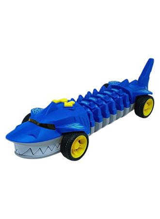 Köpekbalığı Araba - Otomatik Hareketli Sesli Işıklı 32 cm - Mavi Köpekbalığı