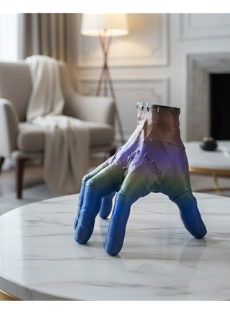 3D Multicolor El Biblo 27x22 cm Sanatsal ve Dikkat Çekici Dekor