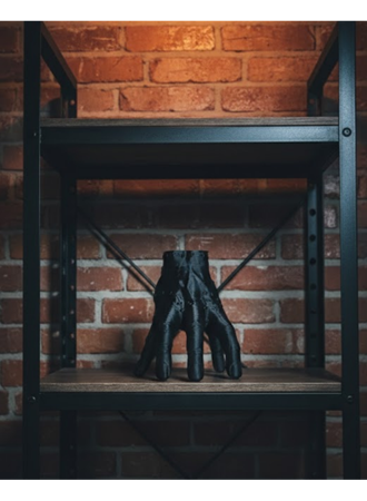 3D Dekoratif Siyah El Obje 27x22 cm Sanatsal ve Şık Aksesuar