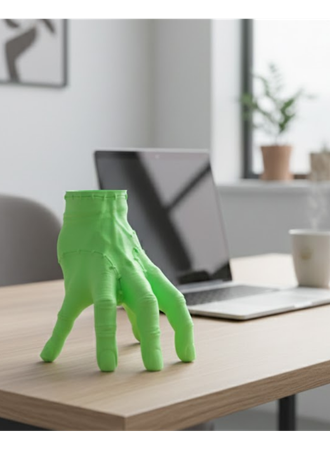 3D Yeşil El Tasarım Dekor 27x22 cm Büyük Boy Şık Obje