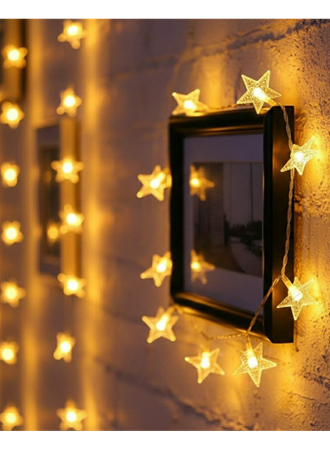 5 Metre 20 Yıldızlı LED Işık Zinciri Daylight Beyaz Salon ve Oda Dekoru