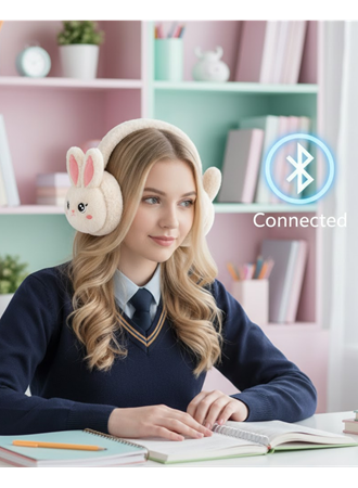 Kablosuz Tavşan Tasarımlı Bluetooth Kulaklık TF Kart Destekli