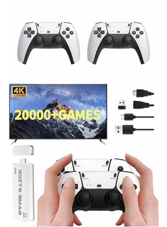 3D 4K 2000 Oyunlu Game Stick Oyun Konsolu Çift Konsol