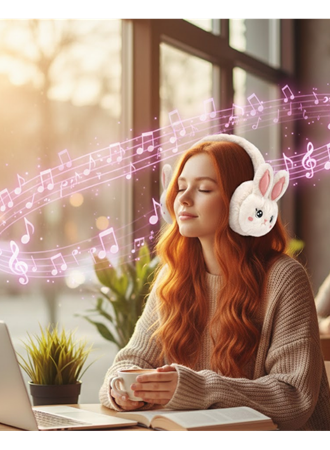 Tavşan Kulaklı Bluetooth Kulaklık Şarjlı Kablosuz Stereo Ses
