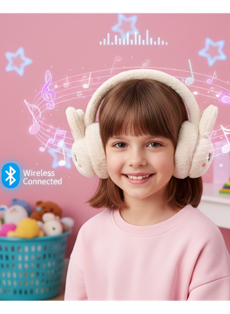 Kablosuz Peluş Bluetooth Kulaklık Mikrofonlu Şarjlı Müzik Çalar