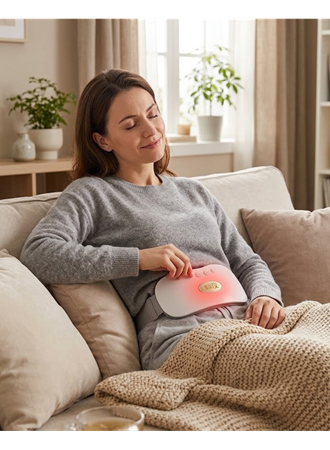 USB Şarjlı Kızılötesi Isıtmalı Titreşimli Kadın Bel ve Karın Masaj Kemeri