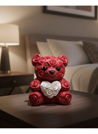 10cm 3D Özel Baskı Kalpli Ayıcık Romantik Hediye Objesi