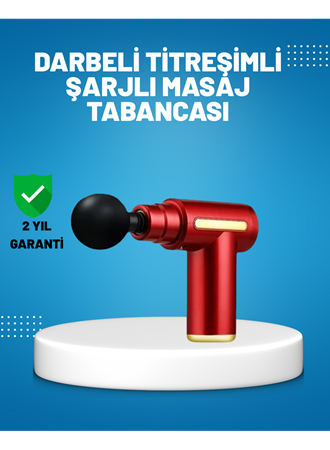 Titreşimli Masaj Tabancası 4 Başlıklı 6 Hız Ayarlı Kas Rahatlatıcı