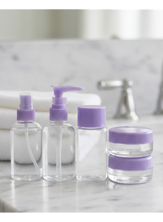 Seyahat İçin 5’li Şeffaf Kozmetik Şişe Seti 30 ml