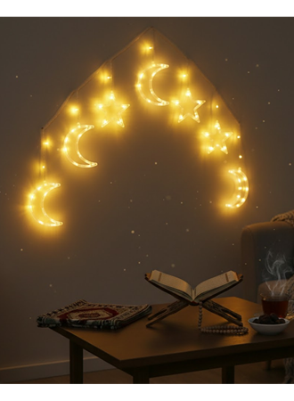Ramazan Dekorasyon İçin Büyük Ay Yıldız Led Işık