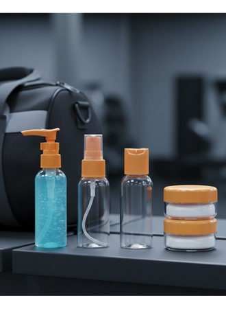 Kompakt 5’li Seyahat Kozmetik Şişe Seti Sızdırmaz