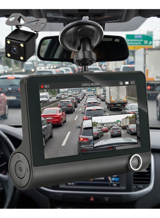 Gece Görüşlü Araç İçi Kamera Full HD Park Modlu