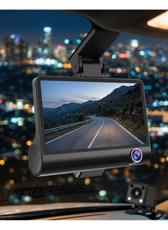 Çift Kameralı Araç İçi Kamera Full HD 1080P Gece Görüş ve Park Modlu
