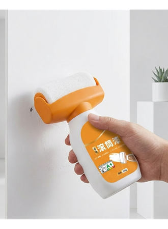 Duvar Rötuş Boya Rulosu 2si 1 Arada Hazneli Hızlı Kuruyan Yama Fırçası