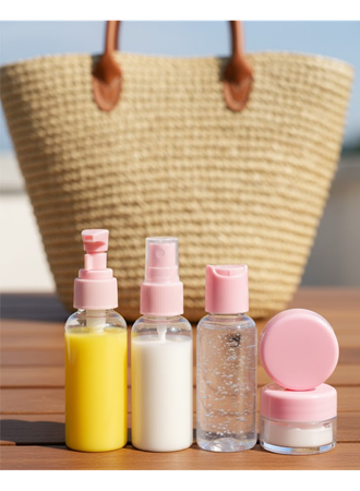 Kompakt 5 Parça Seyahat Kozmetik Şişe Takımı
