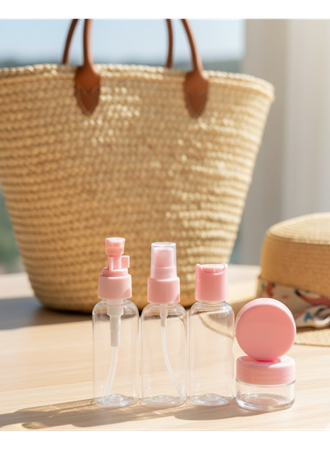 30 ml 5’li Seyahat Banyo Şişe Seti Çantalı